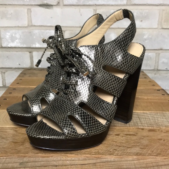 Coach Moreen Peep Toe Gladiator Heels - Picture 1 of 8